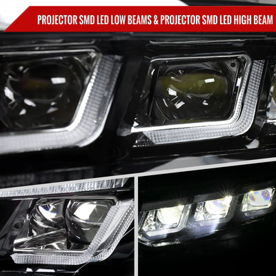 Spec-D 15-17 Mustang Headlights Sequential Start-Up Animation Black