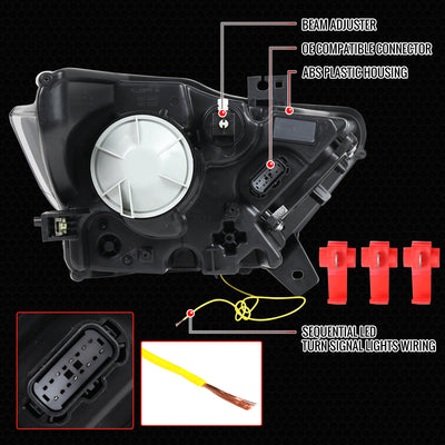 Spec-D 15-17 Mustang Headlights Sequential Start-Up Animation Black