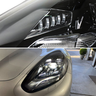 Spec-D 17-22 Porsche Panamera Headlights Matrix Style Projector Black