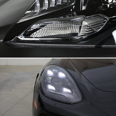 Spec-D 17-22 Porsche Panamera Headlights Matrix Style Projector Black
