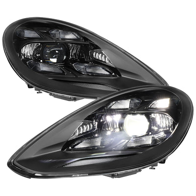Spec-D 17-22 Porsche Panamera Headlights Matrix Style Projector Black