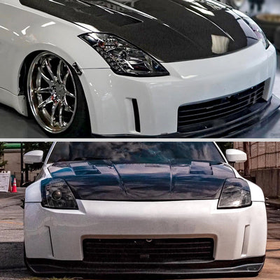 Spec-D 03-05 350Z Projector Headlights Factory HID Chrome/Smoked