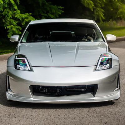 Spec-D 03-05 Nissan 350Z Headlights Projector Black SEQ