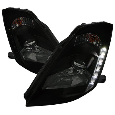 Spec-D 03-05 350Z Projector Headlights Factory HID Black/Smoked