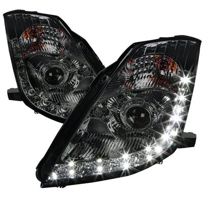 Spec-D 06-09 350Z LED Projector Headlights Chrome/Smoked Lens