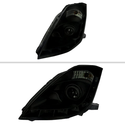 Spec-D 06-09 350Z LED Projector Headlights Black/Smoked Lens