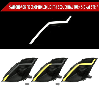 Spec-D 06-09 350Z SEQ Projector Headlights Black/Smoked Lens
