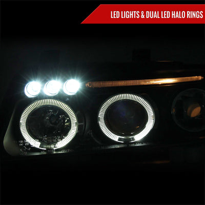 Spec-D 99-01 Audi A4/S4 Dual Halo Projector Headlights Black