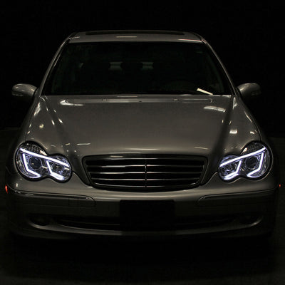 Spec-D 01-07 Mercedes C-Class W203 Projector Headlights LED Bar.