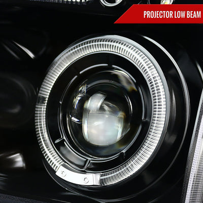 Spec-D 05-10 Dodge Charger Halo Projector Headlights Black