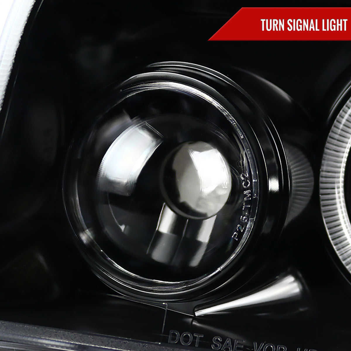 Spec-D 05-10 Dodge Charger Halo Projector Headlights Black