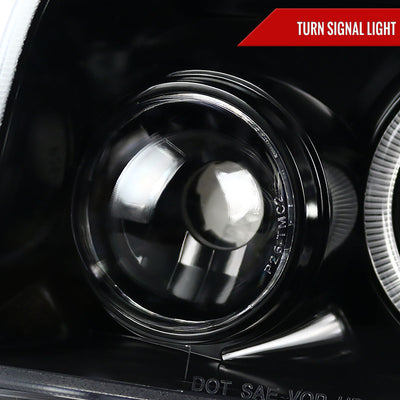Spec-D 05-10 Dodge Charger Halo Projector Headlights Black
