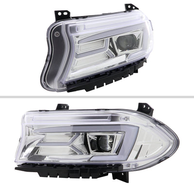 Spec-D 15-23 Dodge Charger Sequential Projector Headlights Chrome