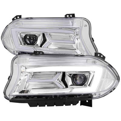 Spec-D 15-23 Dodge Charger Sequential Projector Headlights Chrome