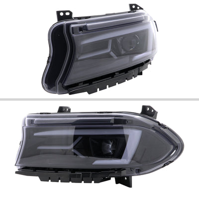 Spec-D 15-23 Dodge Charger Sequential Headlights Chrome/Smoked