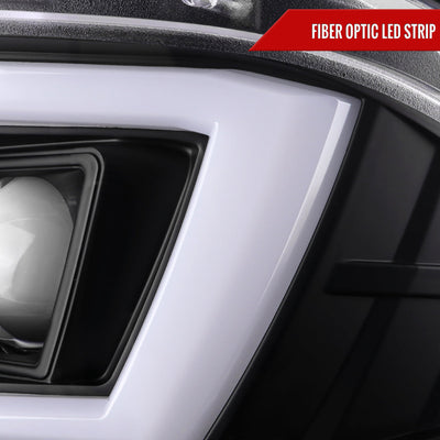 Spec-D 15-23 Dodge Charger Headlights LED Strip Sequential Black