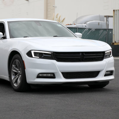 Spec-D 15-23 Dodge Charger Headlights LED Strip Sequential Black