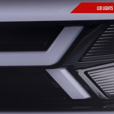 Spec-D 14-15 Chevy Camaro Headlights SEQ LED Strip Black/Smoked