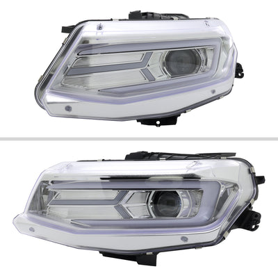 Spec-D 16-18 Chevy Camaro Sequential Projector Headlights Chrome
