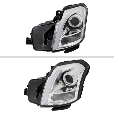 Spec-D 03-07 Cadillac CTS Headlights Halo Projector Sequential Smoked