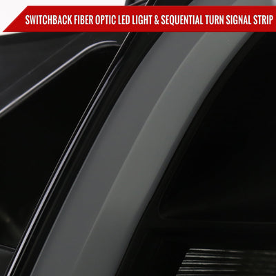 Spec-D 03-07 Cadillac CTS Headlights Halo Sequential DRL Black/Smoked