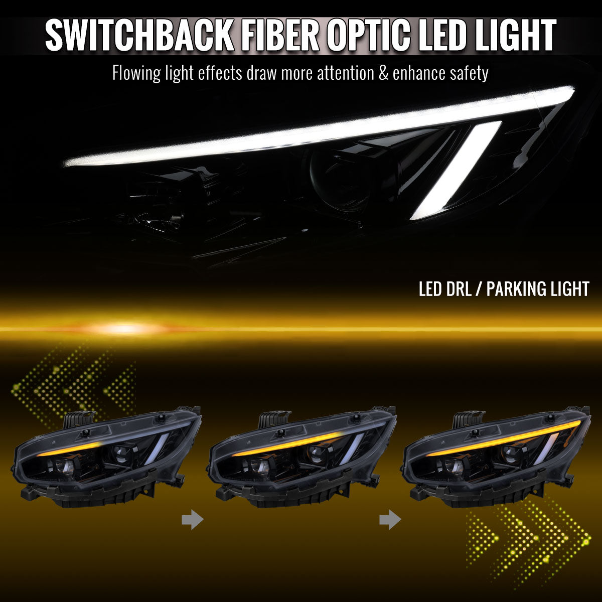 Spec-D 21-23 Ford F-150 Passenger Headlight OEM Chrome Replacement