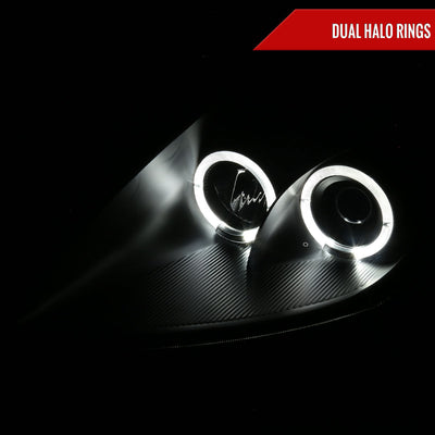 Spec-D 00-05 Mitsubishi Eclipse Dual Halo Headlights Black/Smoked