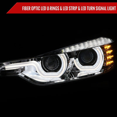 Spec-D 12-15 BMW F30 3-Series 4DR LED Projector Headlights HID Chrome