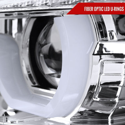Spec-D 12-15 F30 3-Series 4DR Dual U-Bar Projector Headlights Chrome