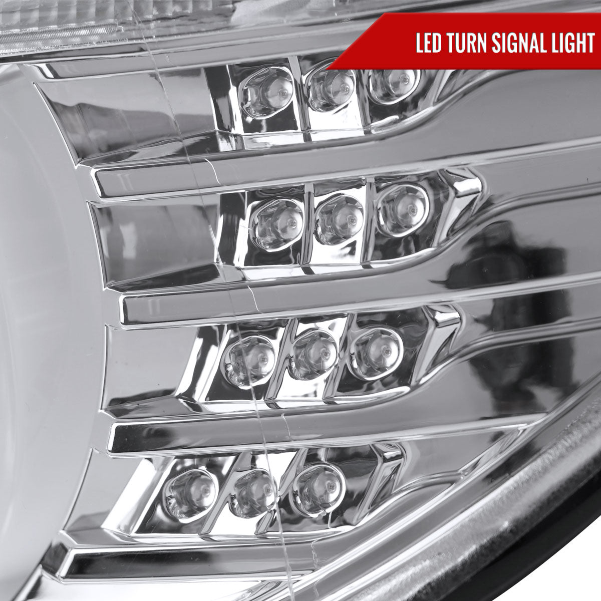 Spec-D 12-15 F30 3-Series 4DR Dual U-Bar Projector Headlights Chrome