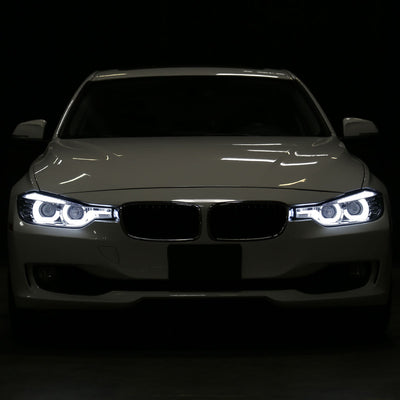Spec-D 12-15 F30 3-Series 4DR Dual U-Bar Projector Headlights Chrome