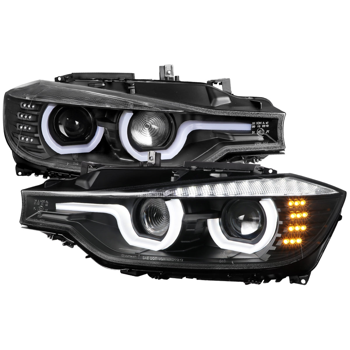 Spec-D 12-15 BMW F30 3-Series 4DR LED Projector Headlights HID Black