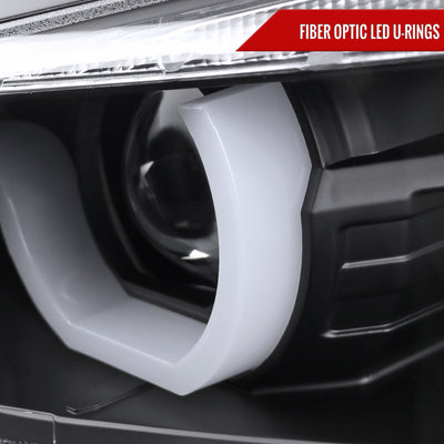 Spec-D 12-15 F30 3-Series 4DR Dual U-Bar Projector Headlights Black