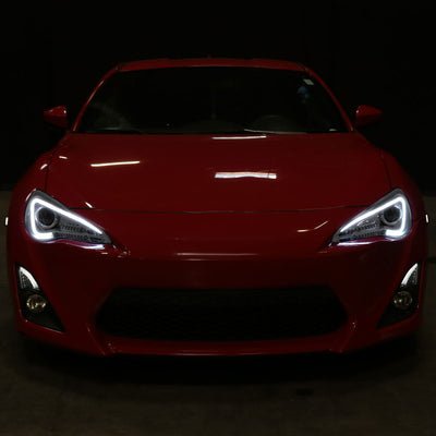 Spec-D 12-17 Scion FRS/86 Pro Headlights Strip & Turn Lights Chrome