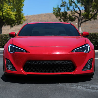 Spec-D 12-17 86 Scion FR-S Headlights LED Bar Sequential Glossy Black