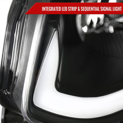 Spec-D 03-07 Infiniti G35 Coupe Headlights Sequential LED Bar Black