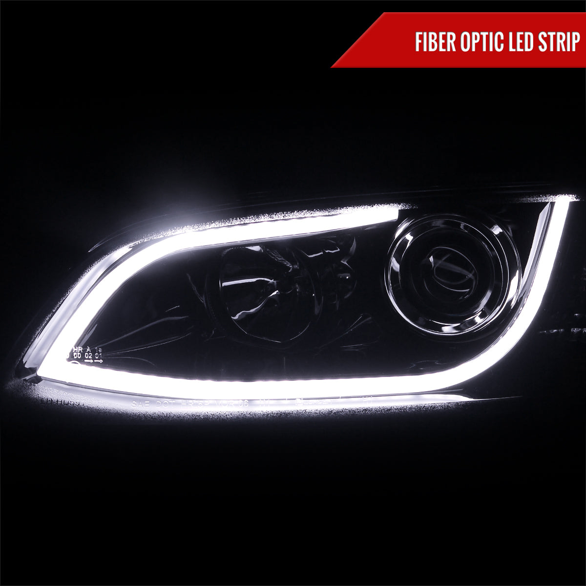 Spec-D 08-09 Pontiac G8 Projector Headlights LED Bar Black/Smoked