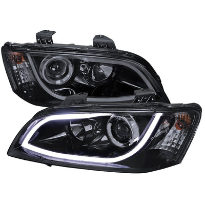 Spec-D 08-09 Pontiac G8 Projector Headlights LED Bar Black/Smoked