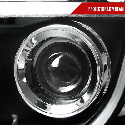Spec-D 08-09 Pontiac G8 LED Bar Projector Headlights Black