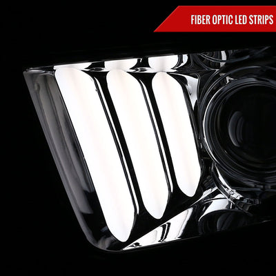 Spec-D 05-09 Ford Mustang LED Bar Projector Headlights Chrome