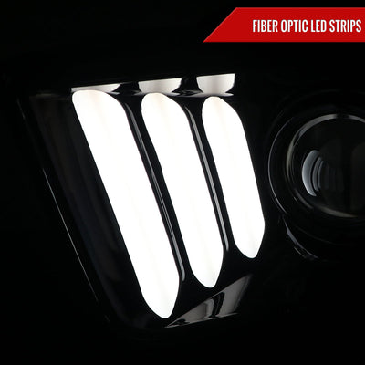 Spec-D 05-09 Ford Mustang LED Bar Projector Headlights Jet Black