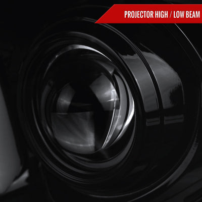 Spec-D 05-09 Ford Mustang LED Bar Projector Headlights Chrome/Smoked