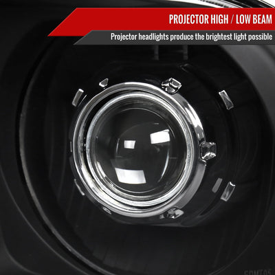 Spec-D 05-09 Ford Mustang H1 bulb Projector Headlights Black