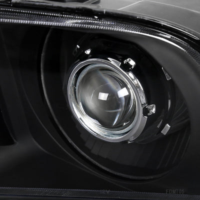 Spec-D 05-09 Ford Mustang H1 bulb Projector Headlights Black