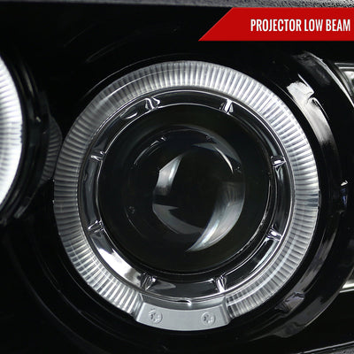 Spec-D 10-14 Ford Mustang Headlights Dual Projector Jet Black/Clear