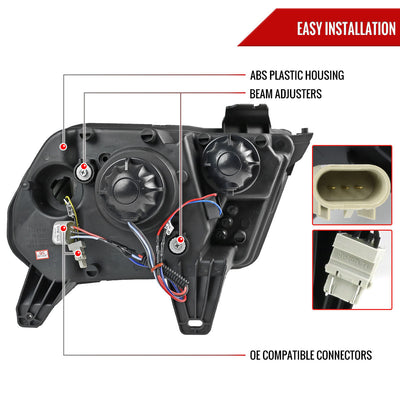Spec-D 10-14 Ford Mustang Headlights Sequential Turn Signals Black