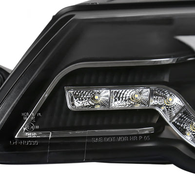 Spec-D 06-10 VW Passat Halo Headlights R8 Style Light Strip Black