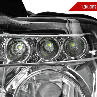 Spec-D 01-03 BMW E53 X5 Dual Halo Projector Headlights Chrome