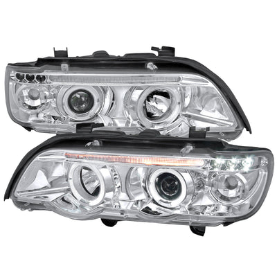 Spec-D 01-03 BMW E53 X5 Dual Halo Projector Headlights Chrome