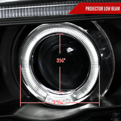 Spec-D 01-03 BMW E53 X5 Halo Projector Headlights Black